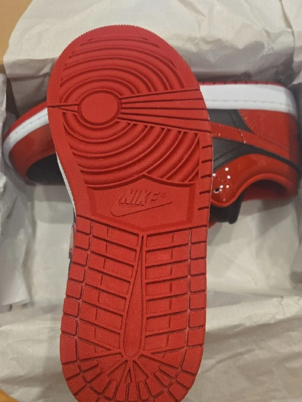 Nike Red and Black Low-Top Sneakers